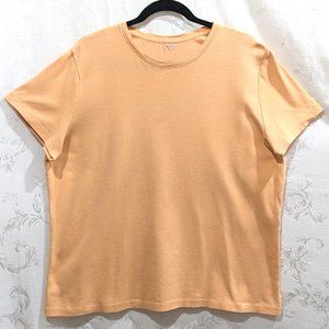 Cotton Pastel Orange Cherokee Crew Neck Tee Shirt XXL Short Sleeve Casual Basics
